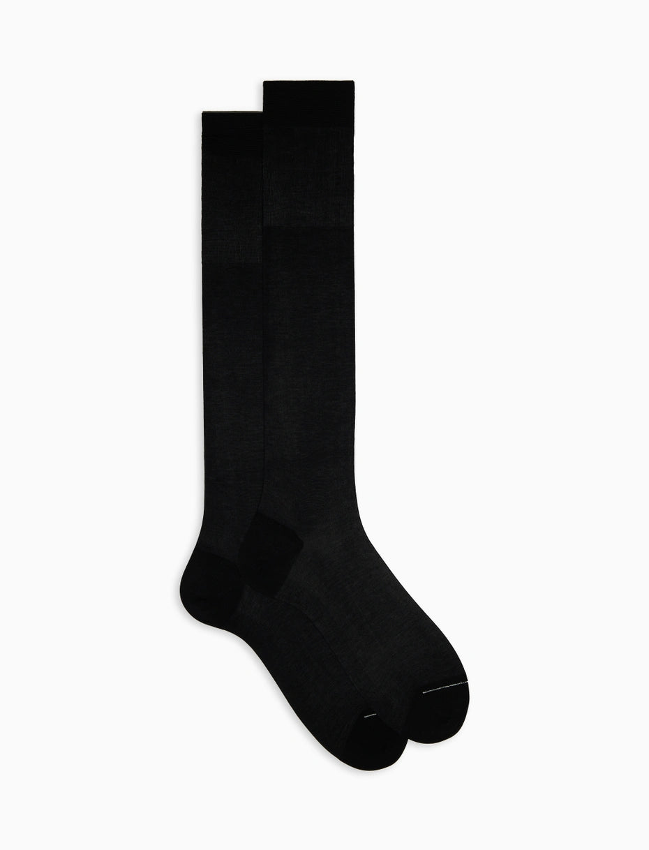 Calze Lunghe in Cotone Chiffon Gallo / Nero - Ideal Moda