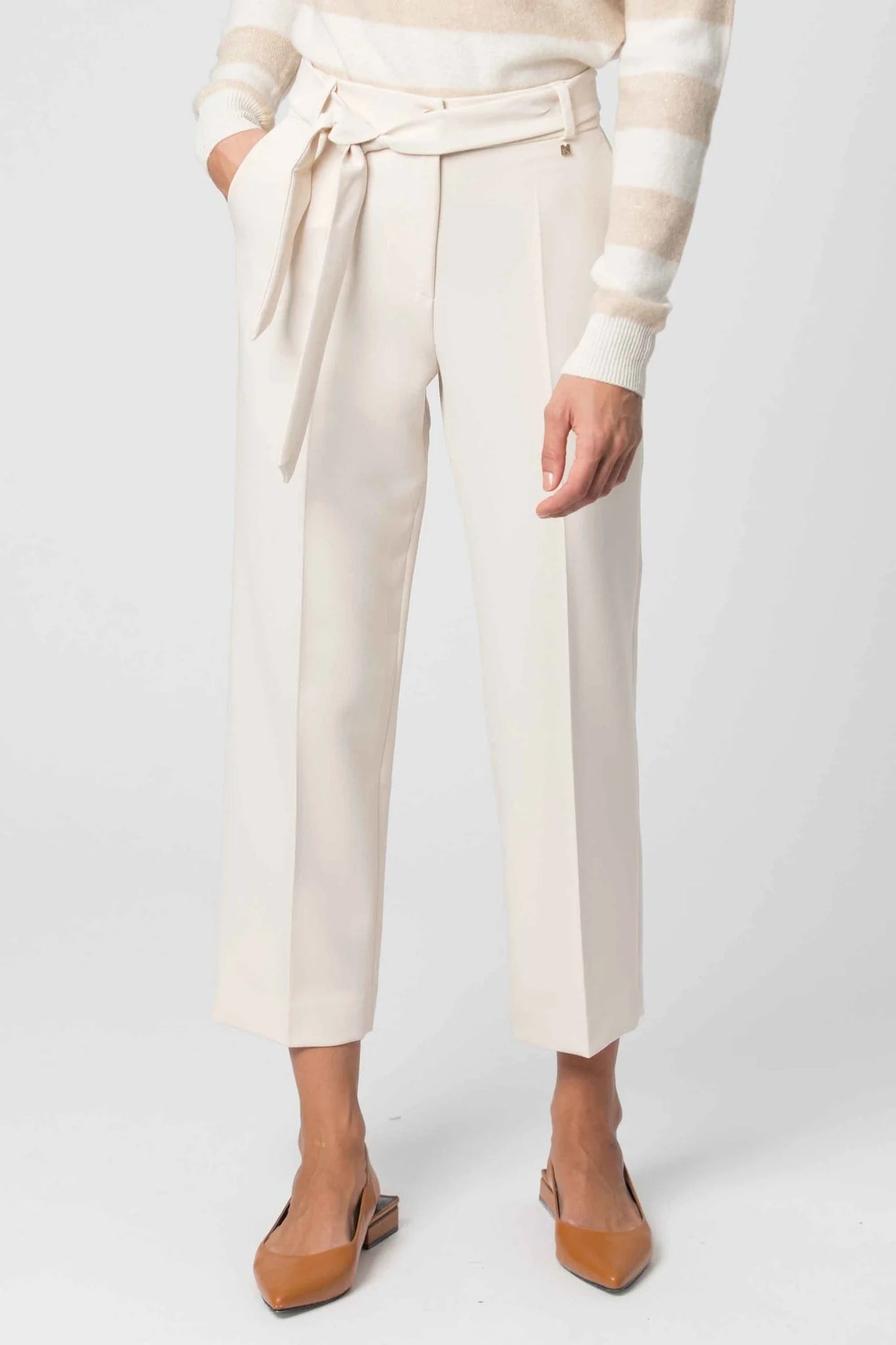 Pantalone Elegante Kocca / Bianco - Ideal Moda