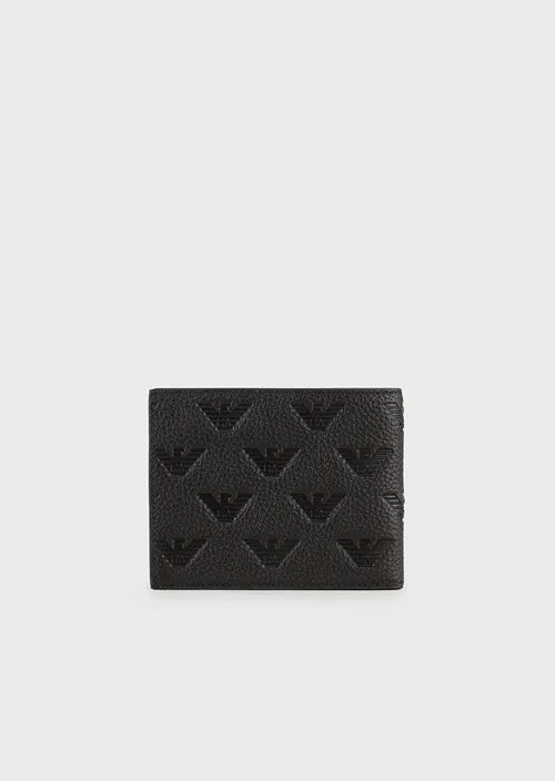Portafoglio in Pelle con Logo Emporio Armani / Nero - Ideal Moda