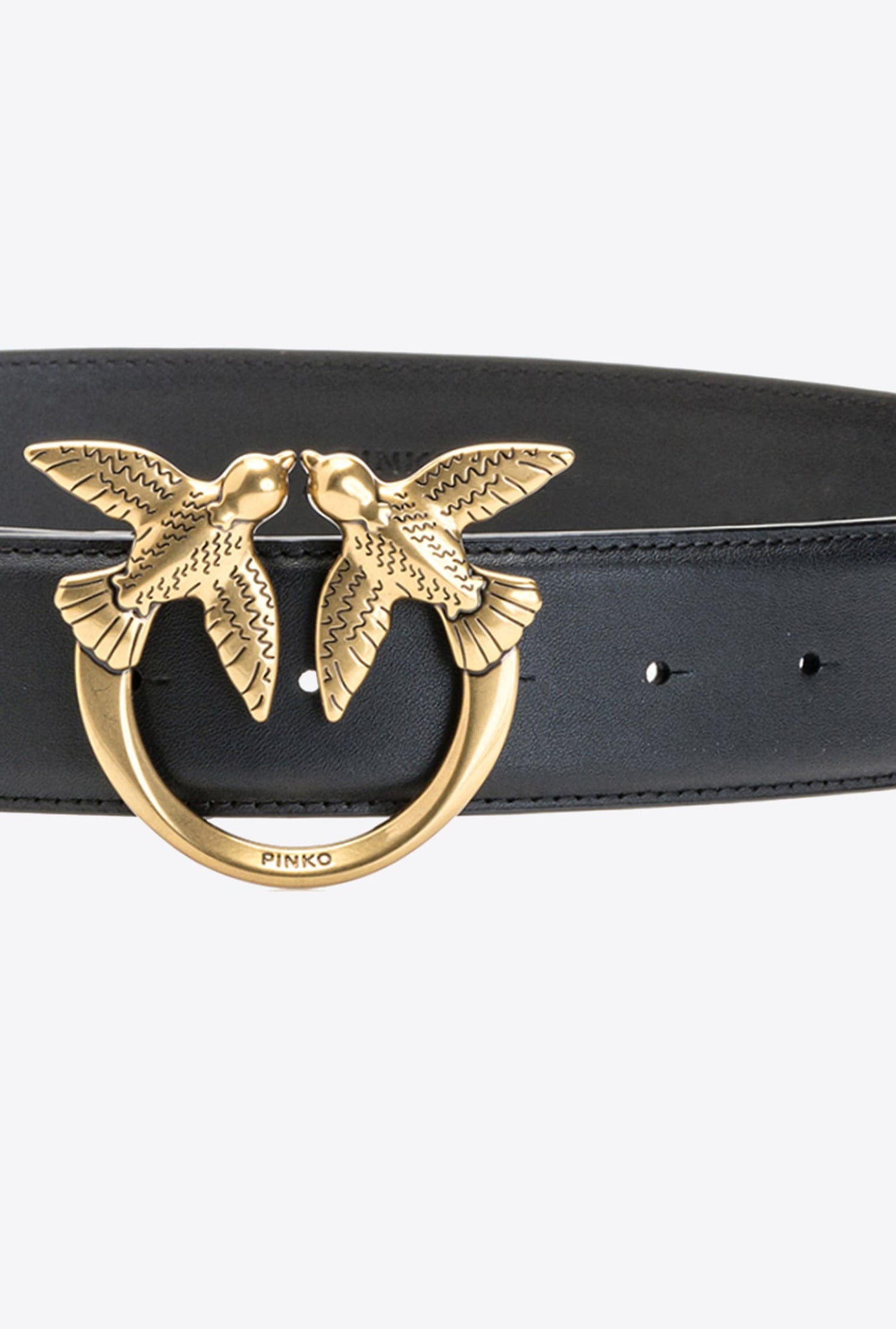 Cintura Pinko Love Birds in Pelle / Nero - Ideal Moda