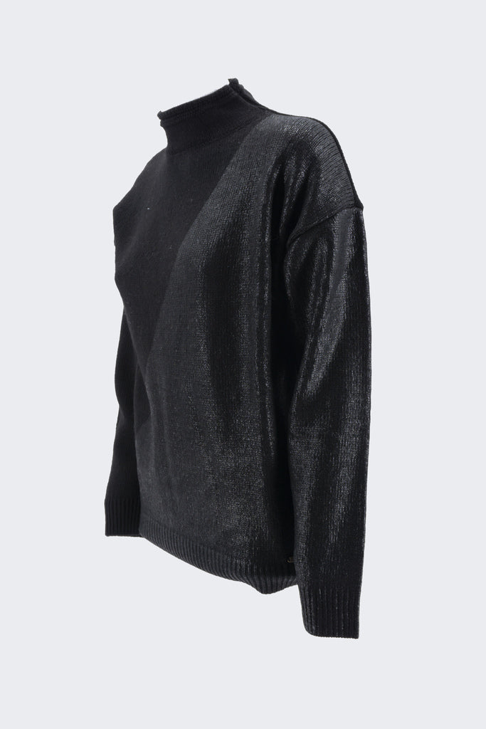 Maglia con Applicazioni Lurex / Nero - Ideal Moda