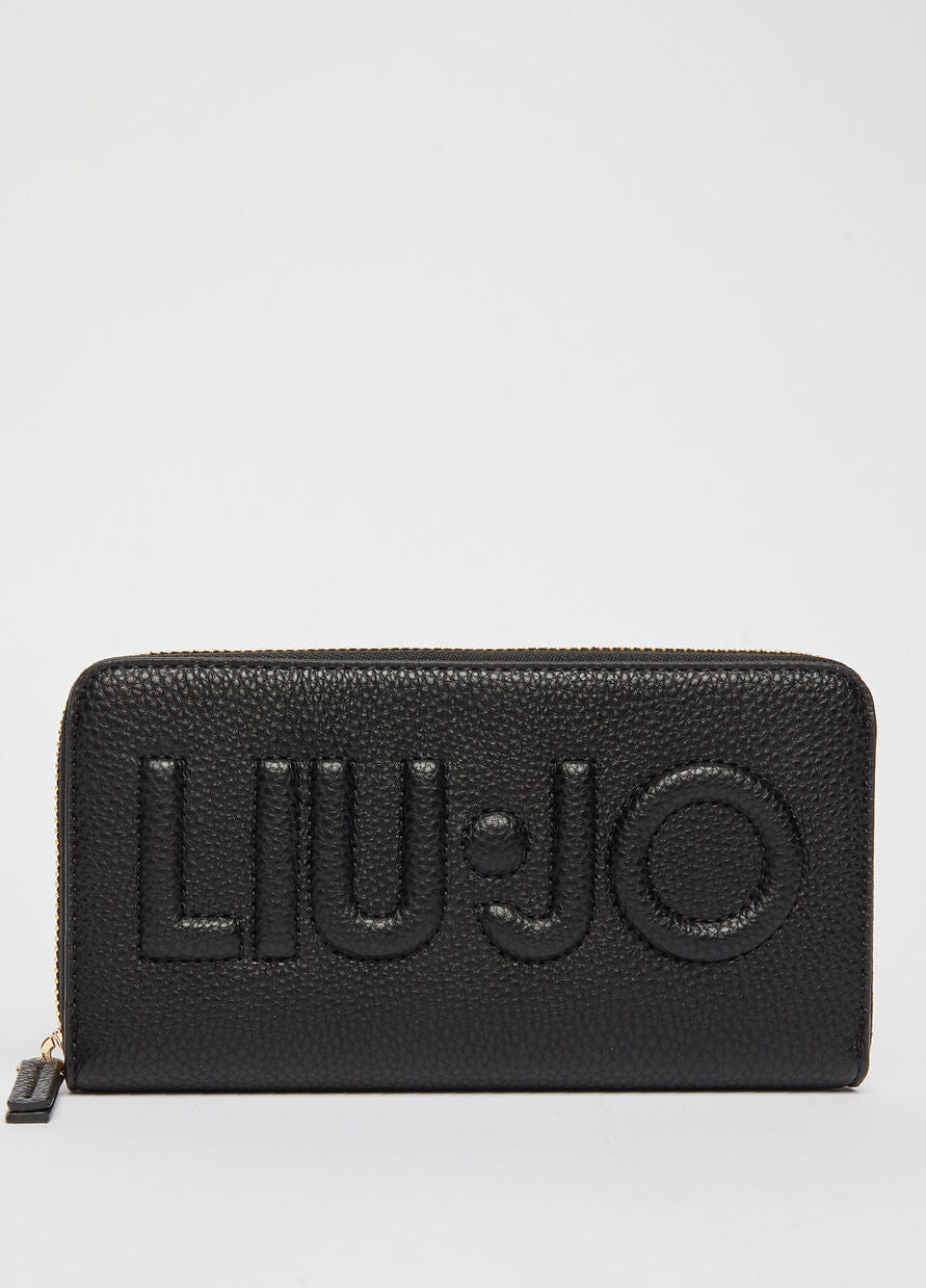 Portafoglio Liu Jo con Logo / Nero - Ideal Moda