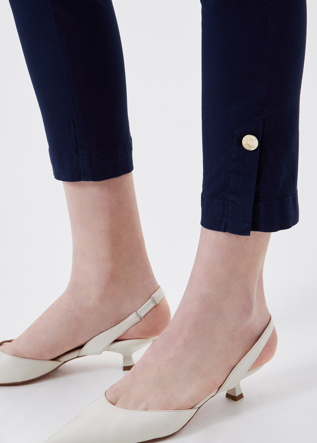 Pantalone chino con cintura / Blu - Ideal Moda