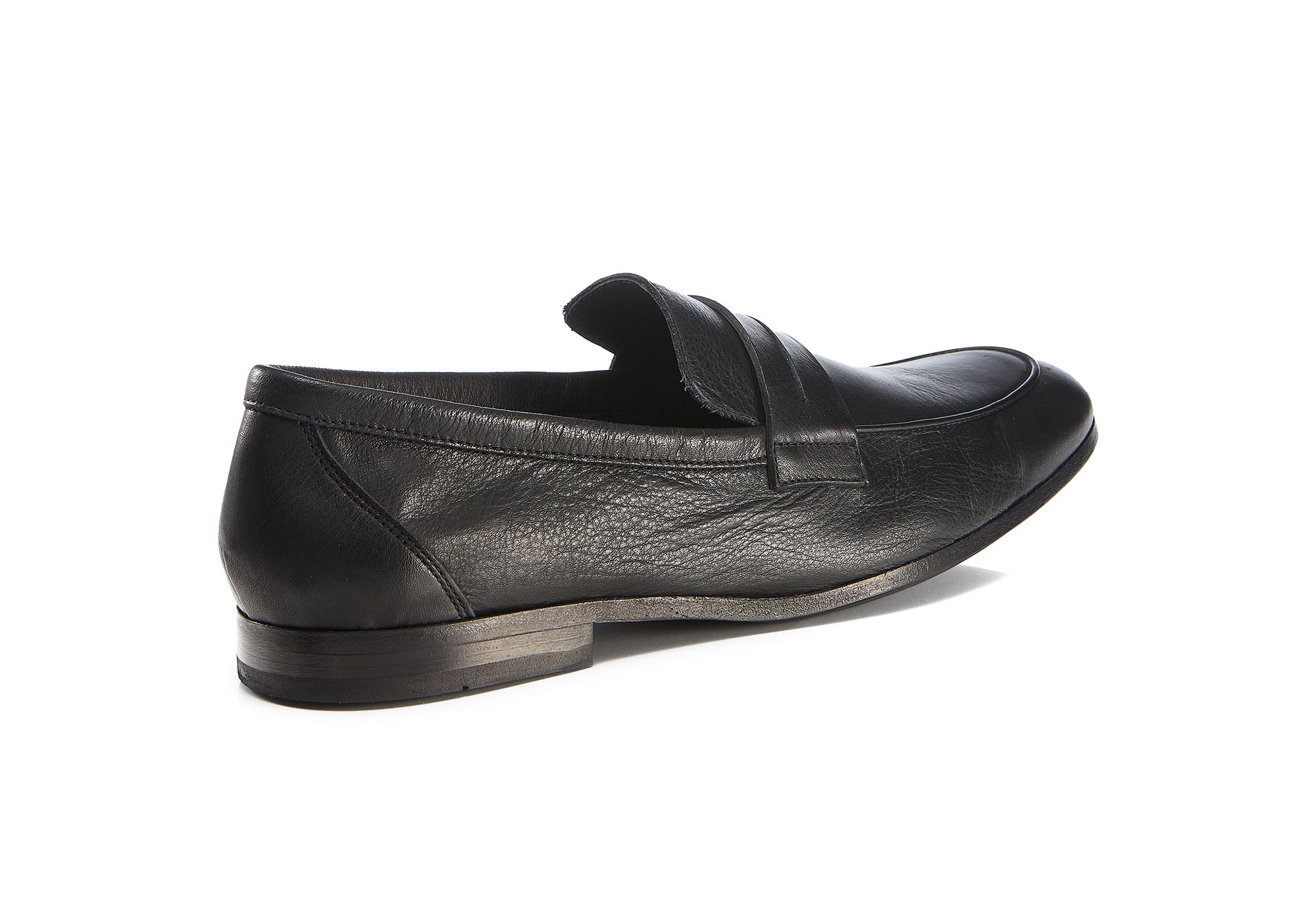 Mocassino effetto guanto in pelle / Nero - Ideal Moda