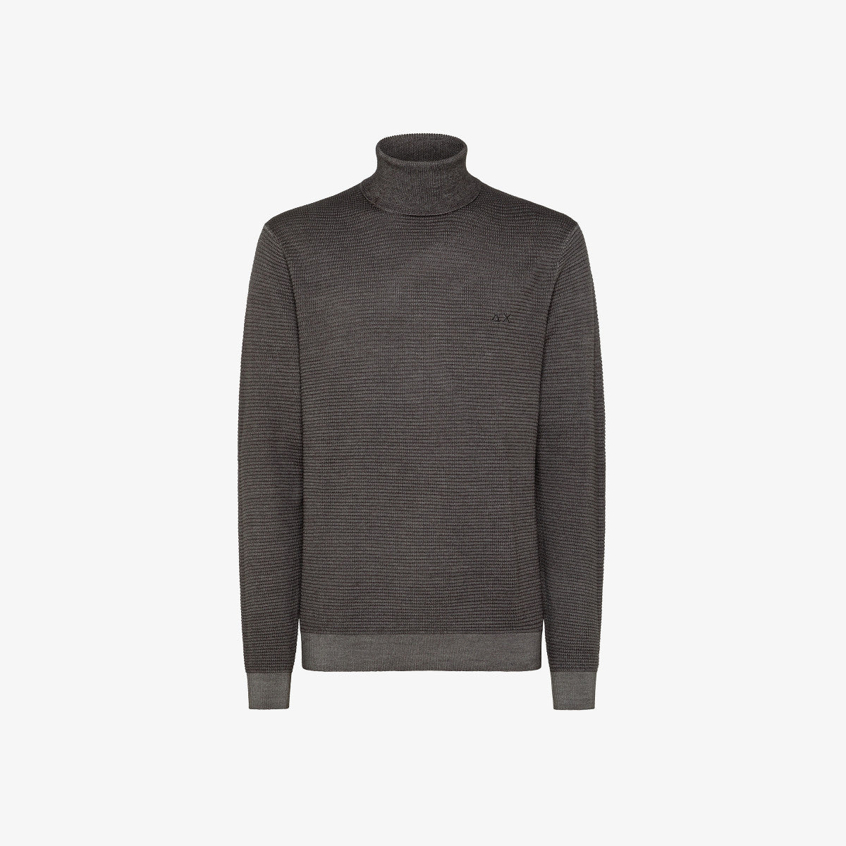 Maglia a Collo Alto con Logo Sun 68 / Grigio - Ideal Moda