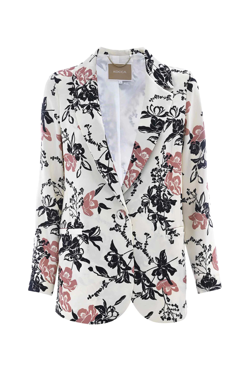 Giacca con Fantasia Kocca / Bianco - Ideal Moda