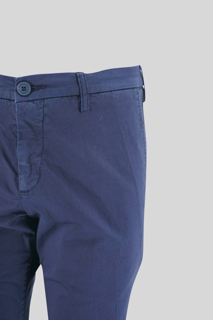 Pantalone "Capri" in cotone / Blu - Ideal Moda