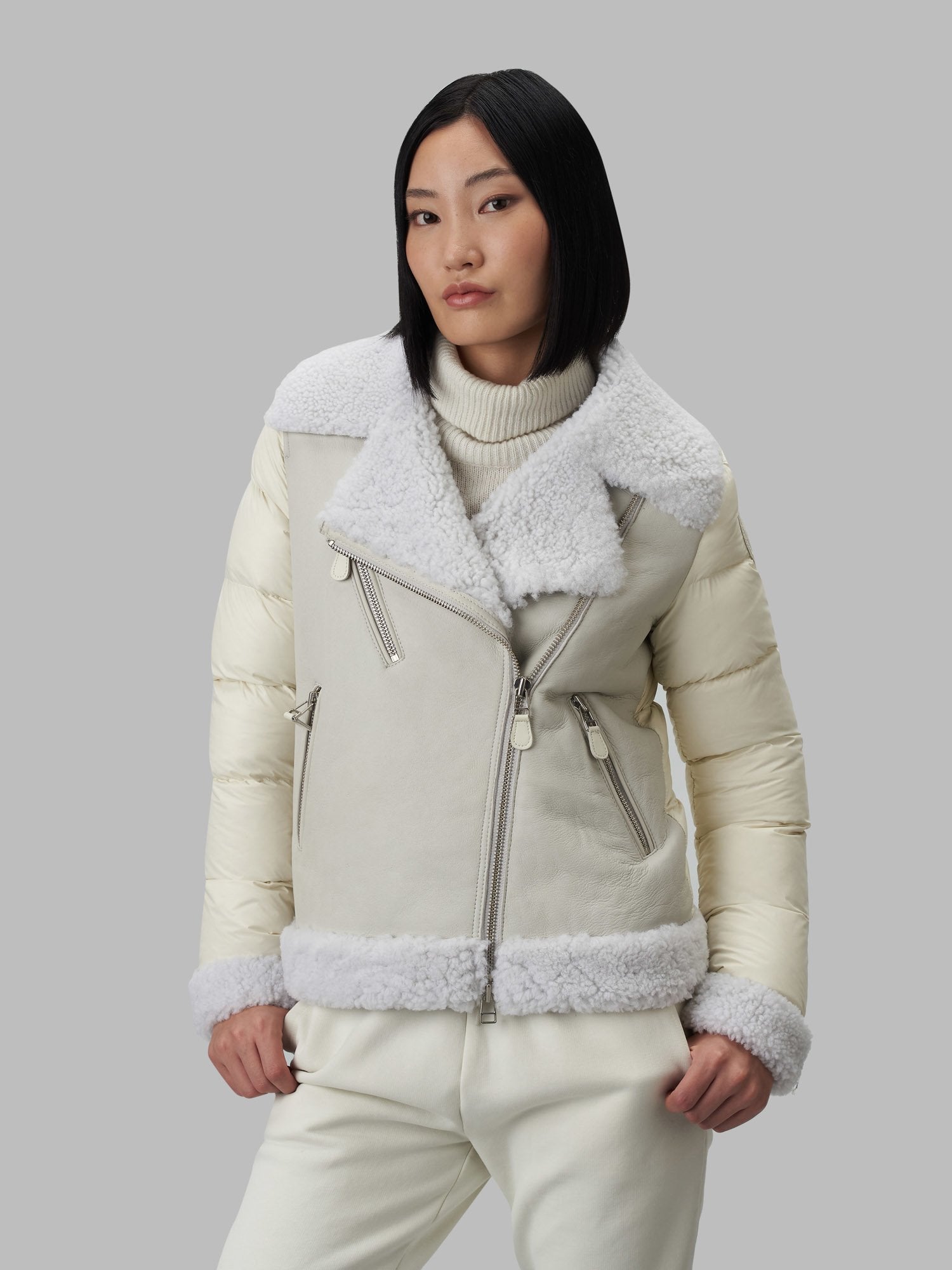 Giubbino in Montone Blauer / Bianco - Ideal Moda
