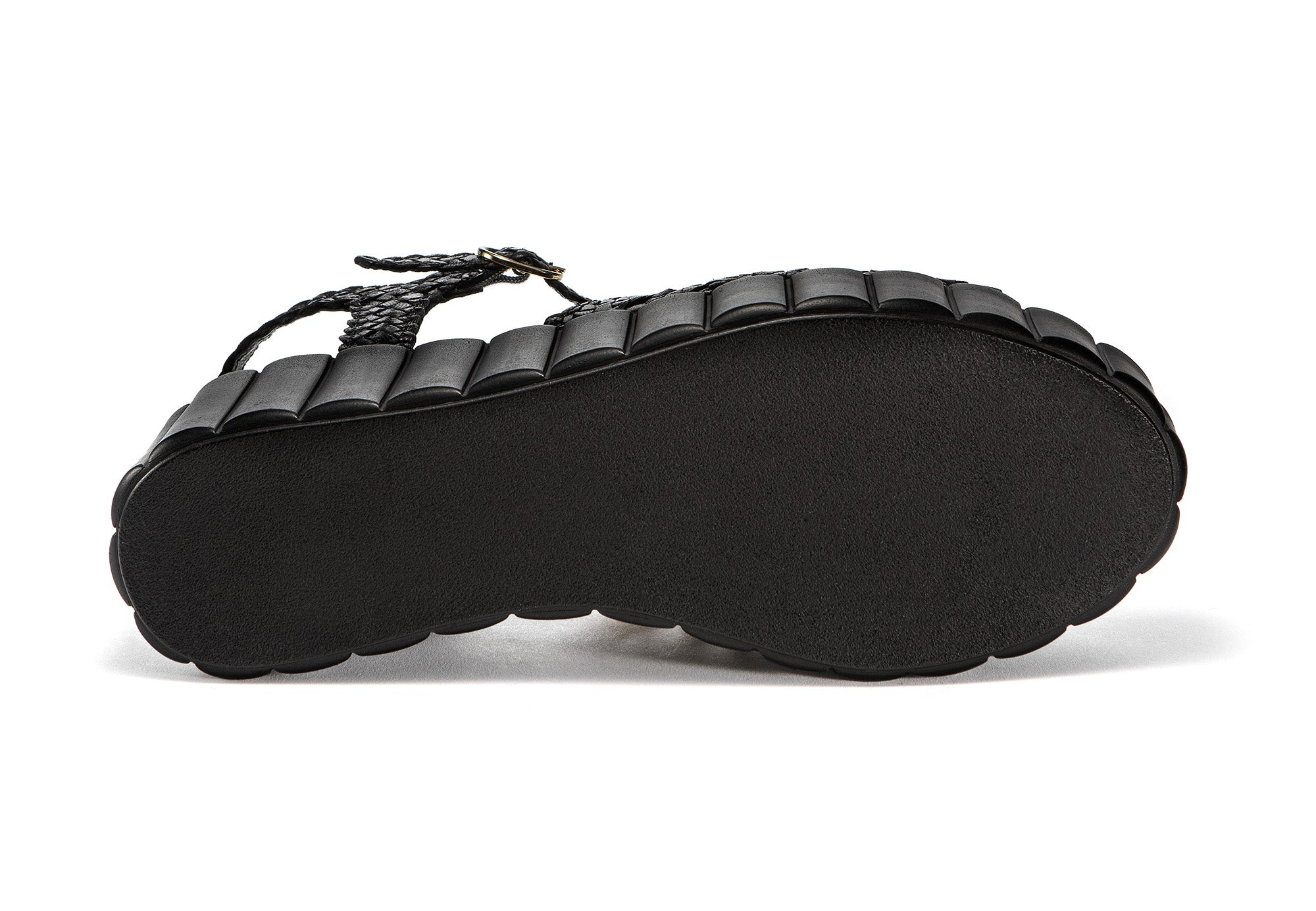 Sandalo in tessuto intrecciato / Nero - Ideal Moda