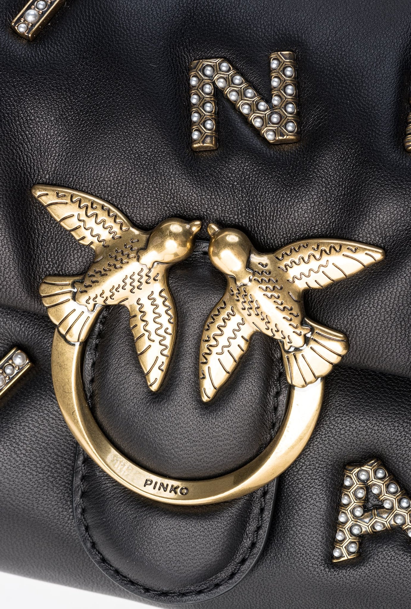 Borsa Pinko Love Mini Puff Logo / Nero - Ideal Moda