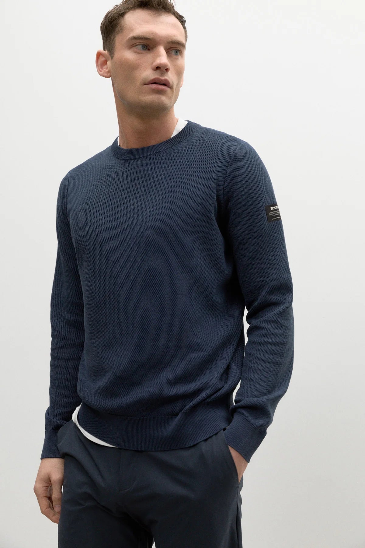 Maglia Girocollo con Logo Ecoalf / Blu - Ideal Moda