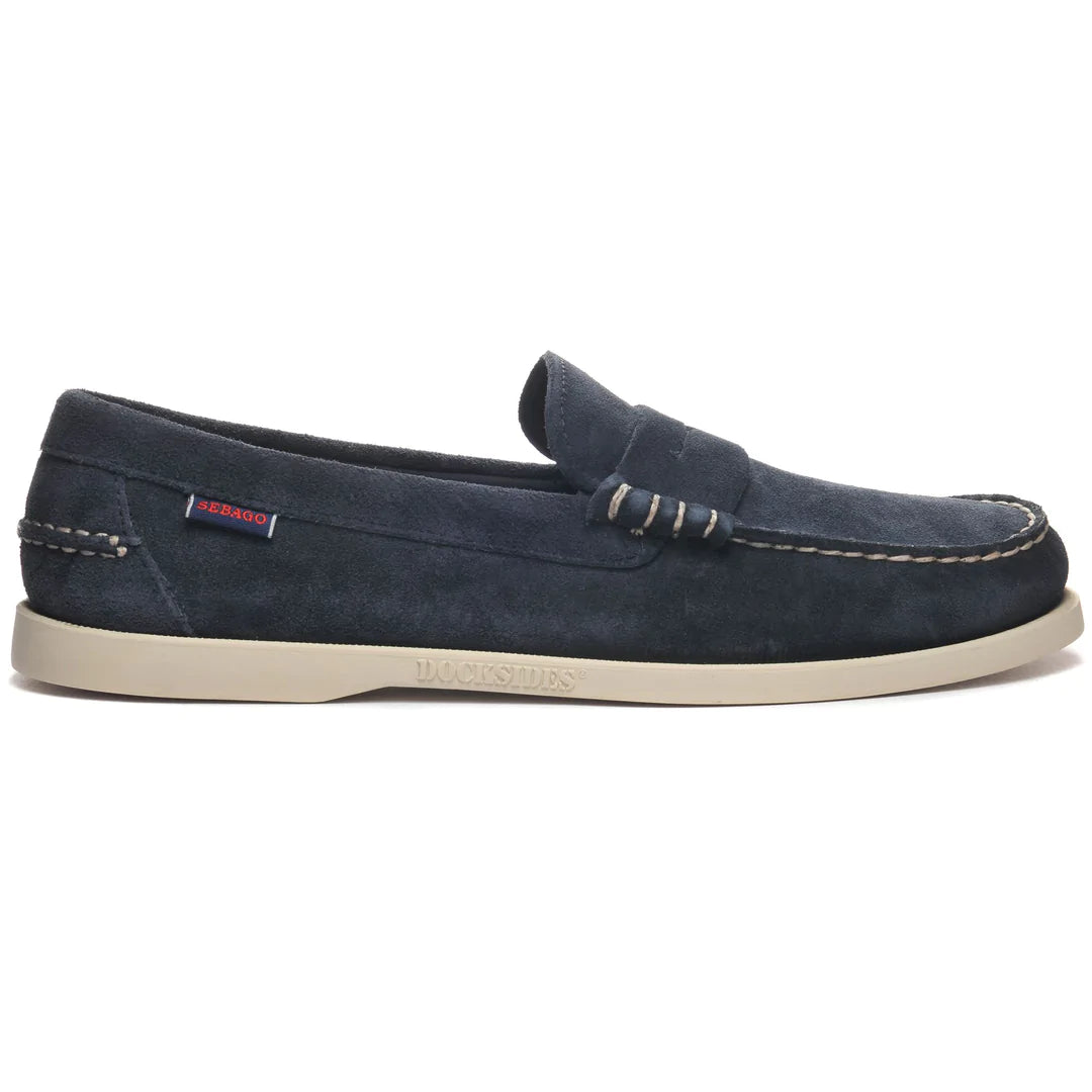 Mocassino Dan Boat in Camoscio Sebago / Blu - Ideal Moda