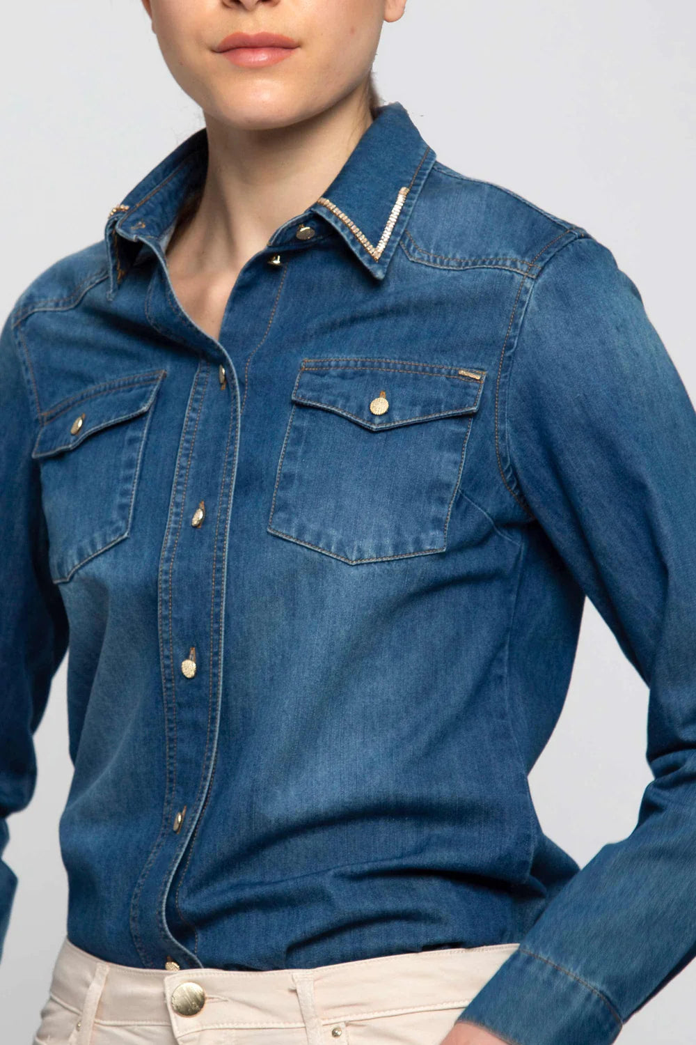 Camicia in Denim Kocca / Jeans - Ideal Moda
