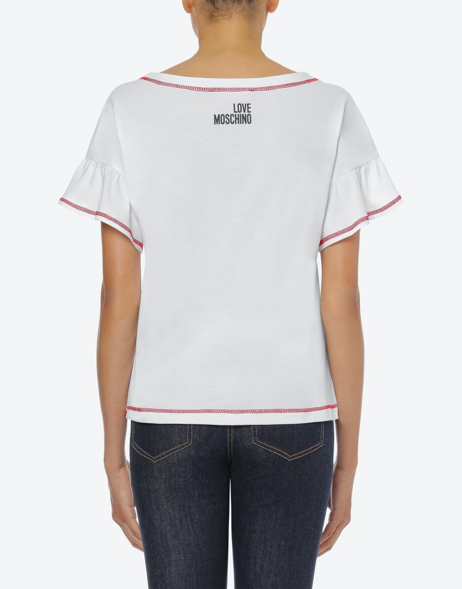 T-Shirt Love Moschino con Logo / Bianco - Ideal Moda