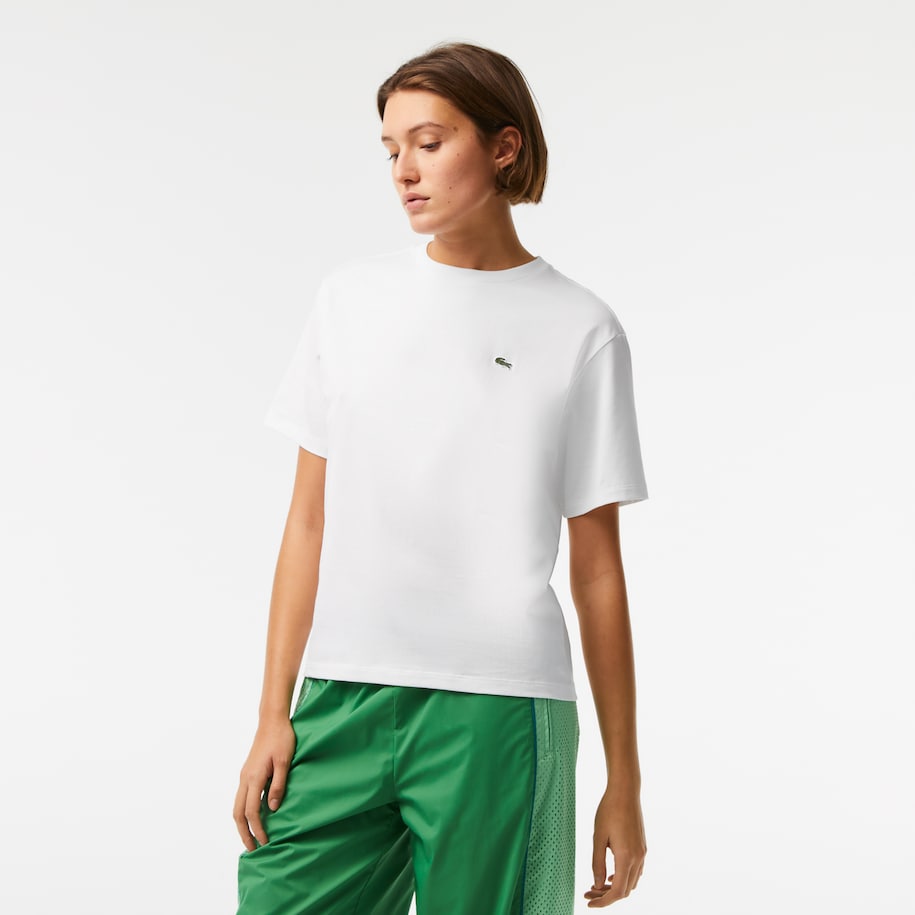 T-Shirt da Donna con Logo Lacoste / Bianco - Ideal Moda