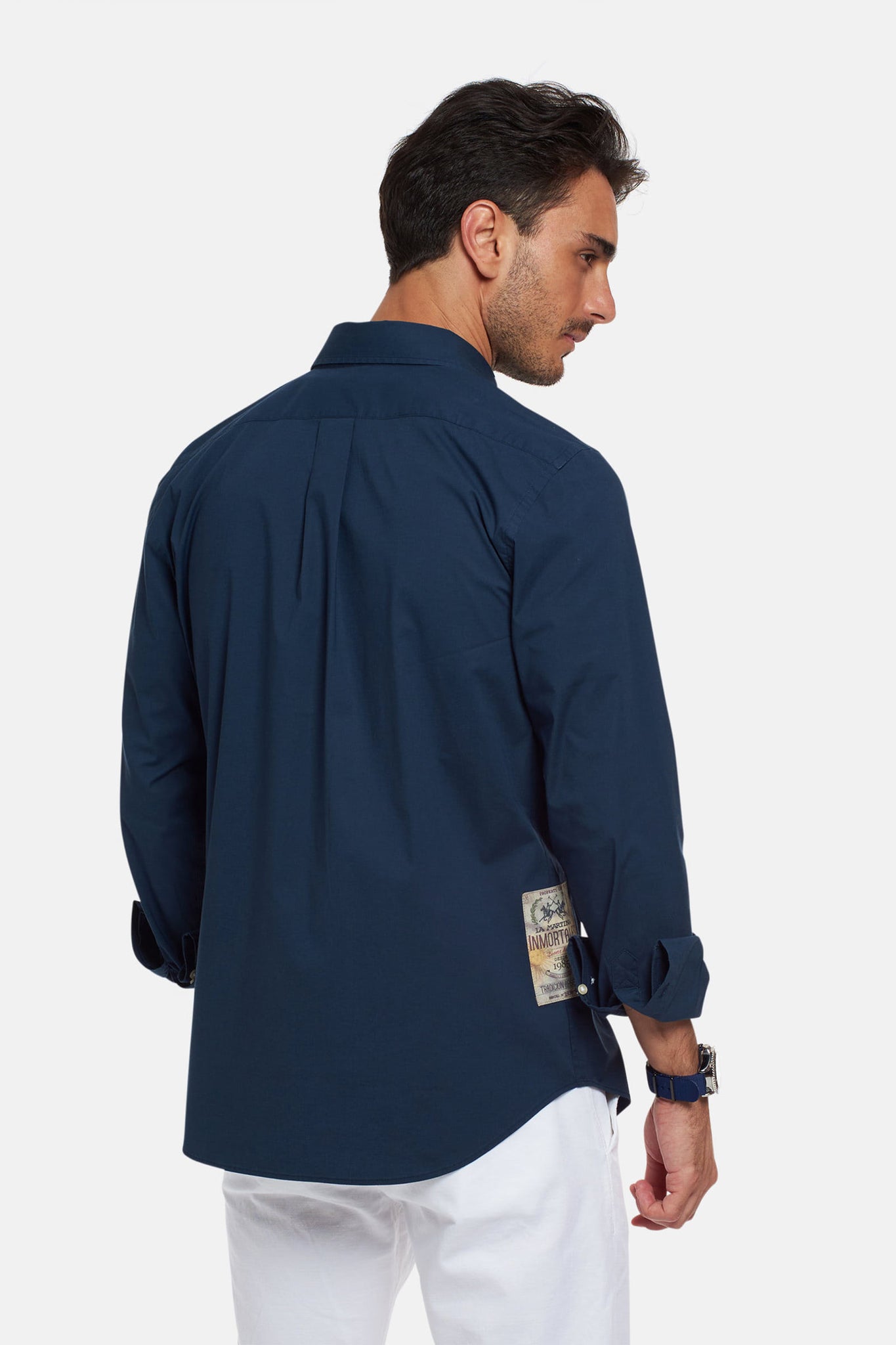 Camicia Uomo Popeline / Blu - Ideal Moda