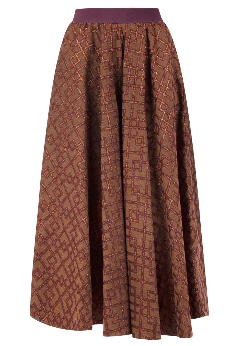 Gonna con Fantasia Niū / Marrone - Ideal Moda
