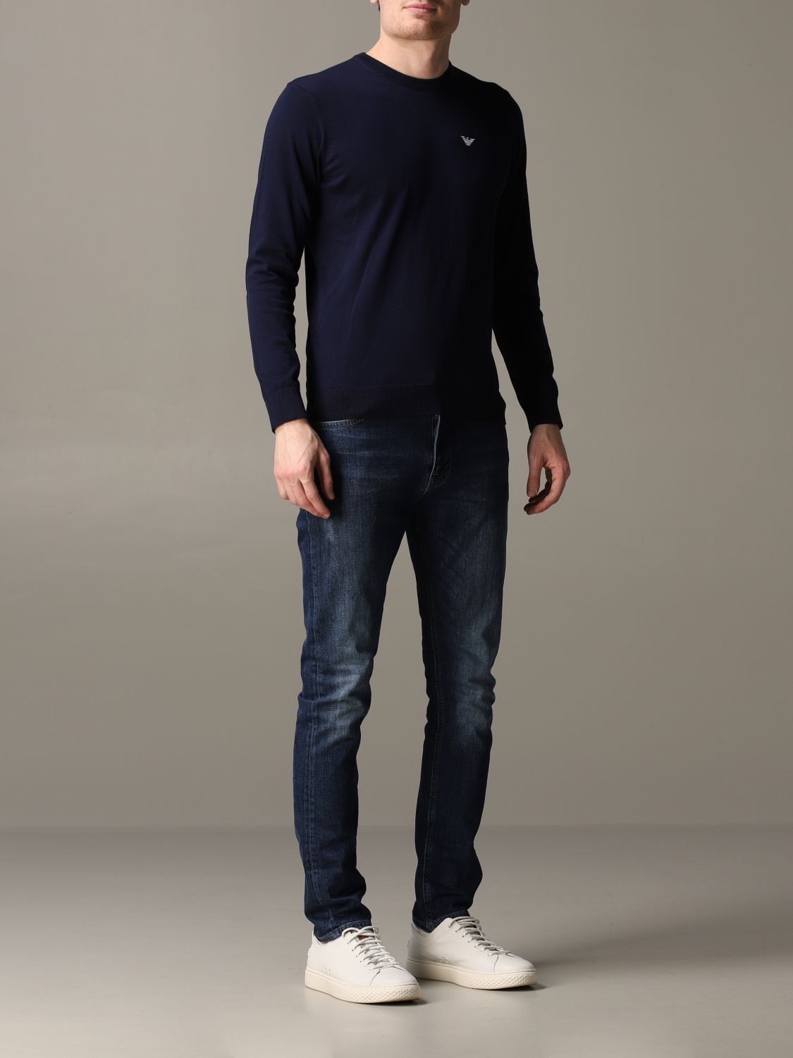 Maglia uomo in cotone / Blu - Ideal Moda