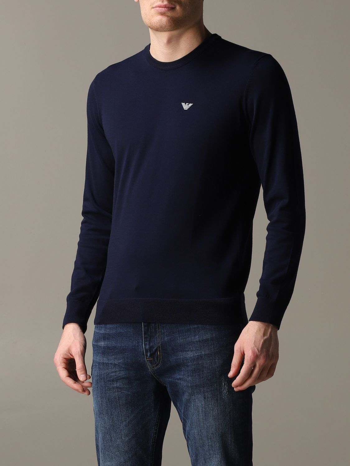 Maglia uomo in cotone / Blu - Ideal Moda