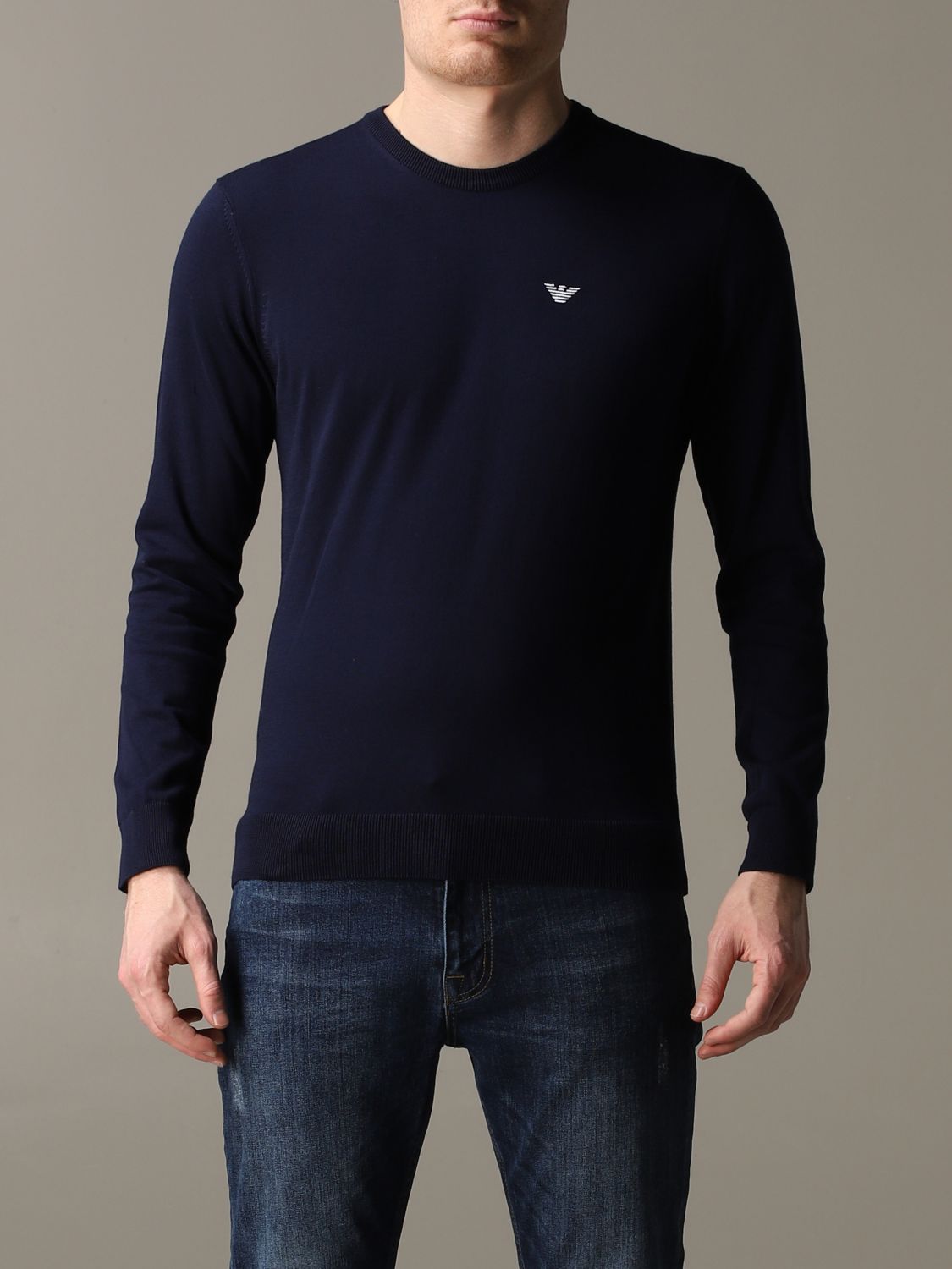 Maglia uomo in cotone / Blu - Ideal Moda