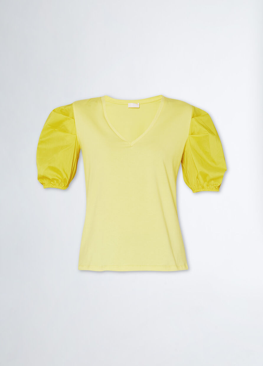 T-Shirt in Jersey di Cotone Liu Jo / Giallo - Ideal Moda