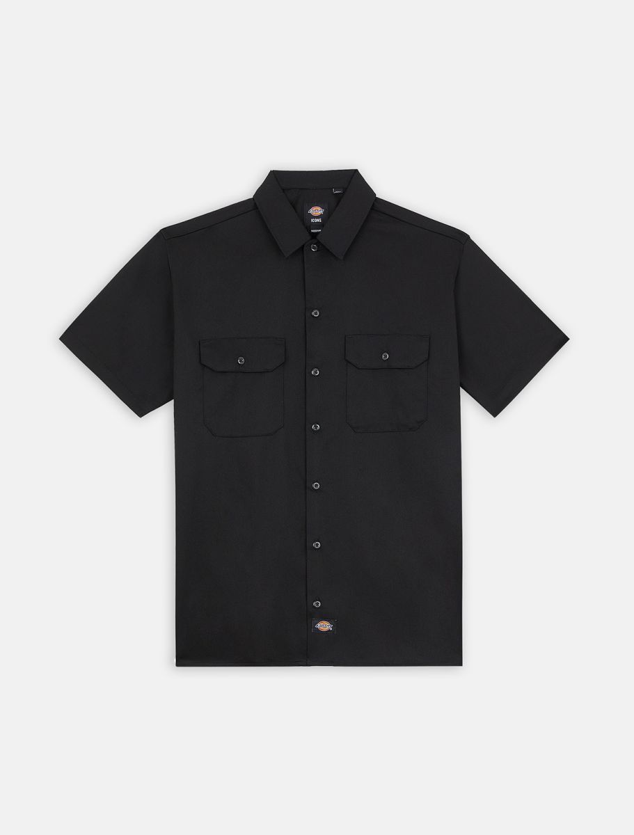 Camicia Work Shirt con Logo Dickies / Nero - Ideal Moda