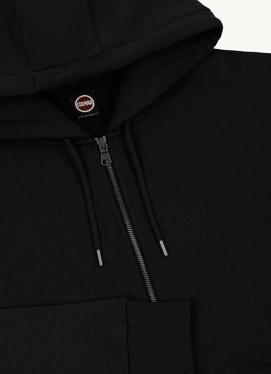 Felpa Full Zip con Cappuccio Colmar / Nero - Ideal Moda