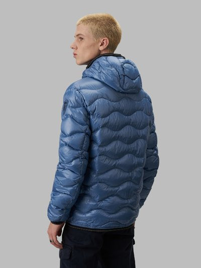 Piumino con Motivo a Onde Blauer / Azzurro - Ideal Moda