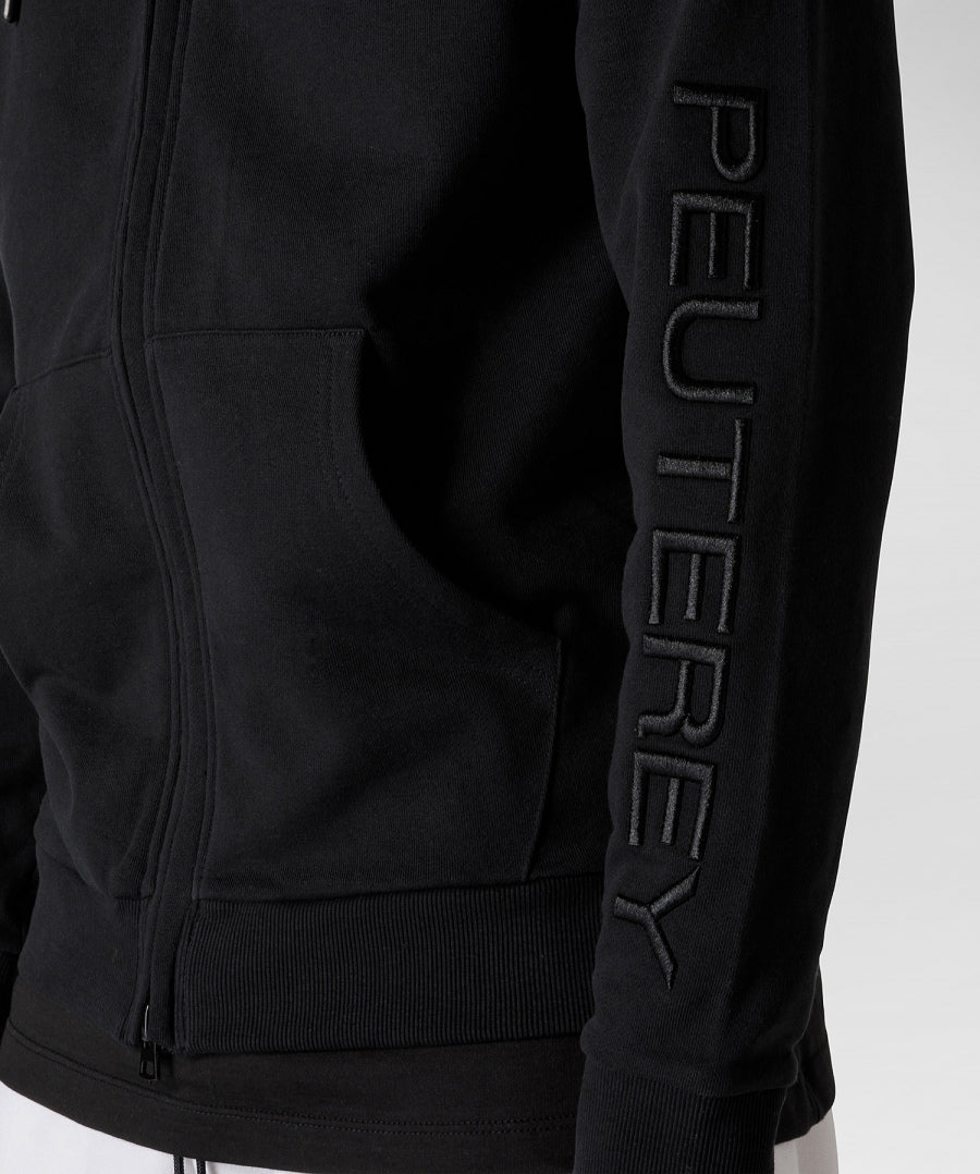 Felpa Peuterey con Cappuccio e zip / Nero - Ideal Moda