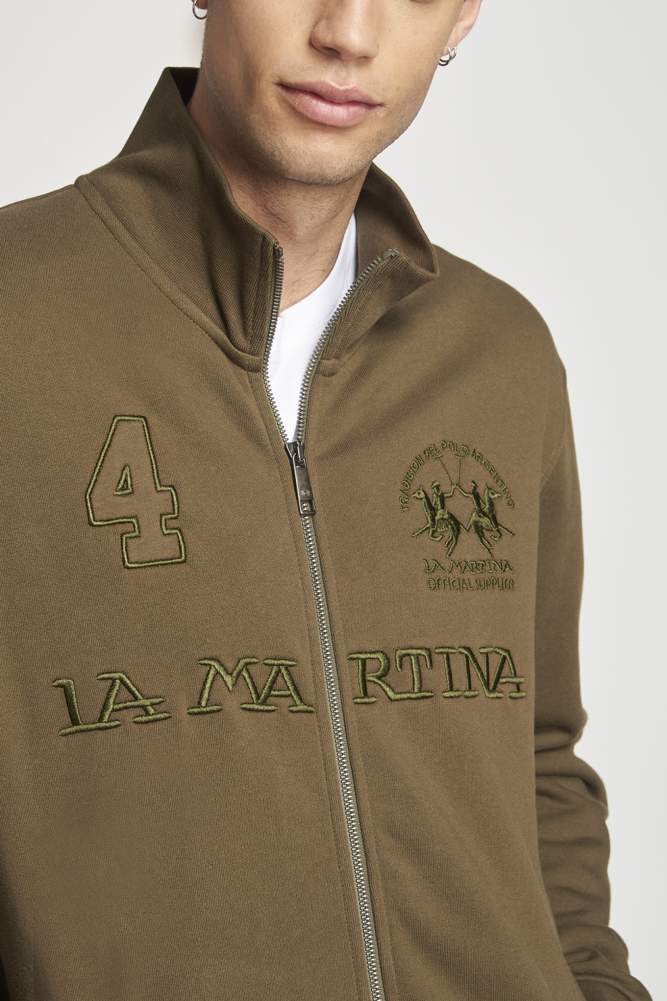 Felpa La Martina Fullzip / Verde - Ideal Moda