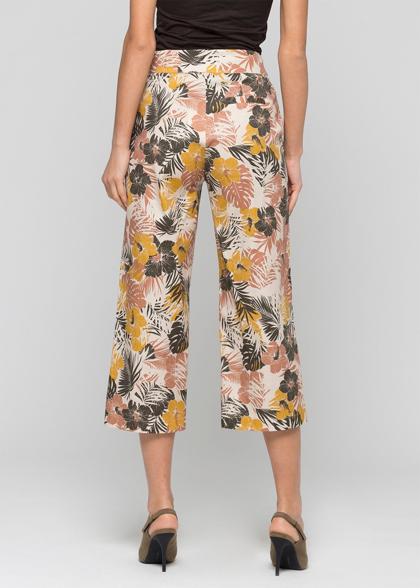 Pantalone diritto in raso fantasia / Multicolor - Ideal Moda