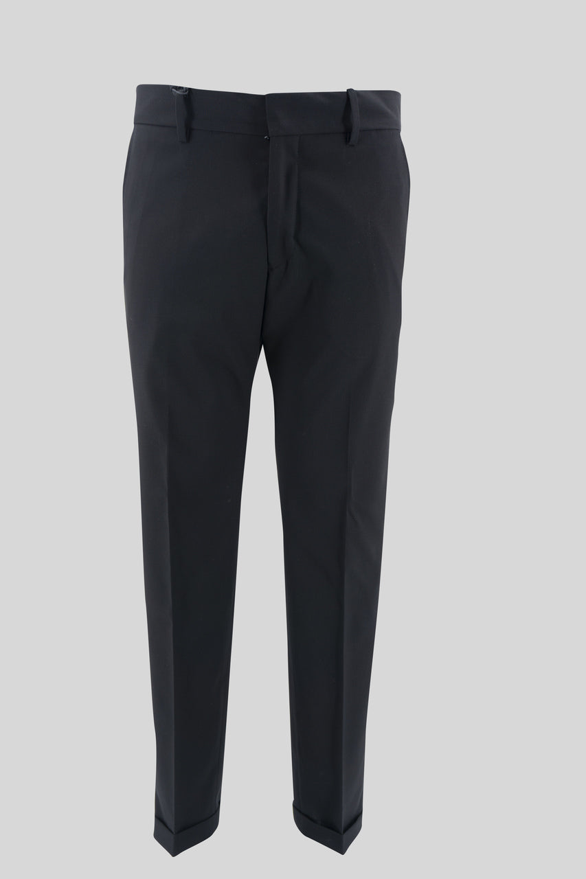 Pantalone "Capri" effetto lana / Nero - Ideal Moda