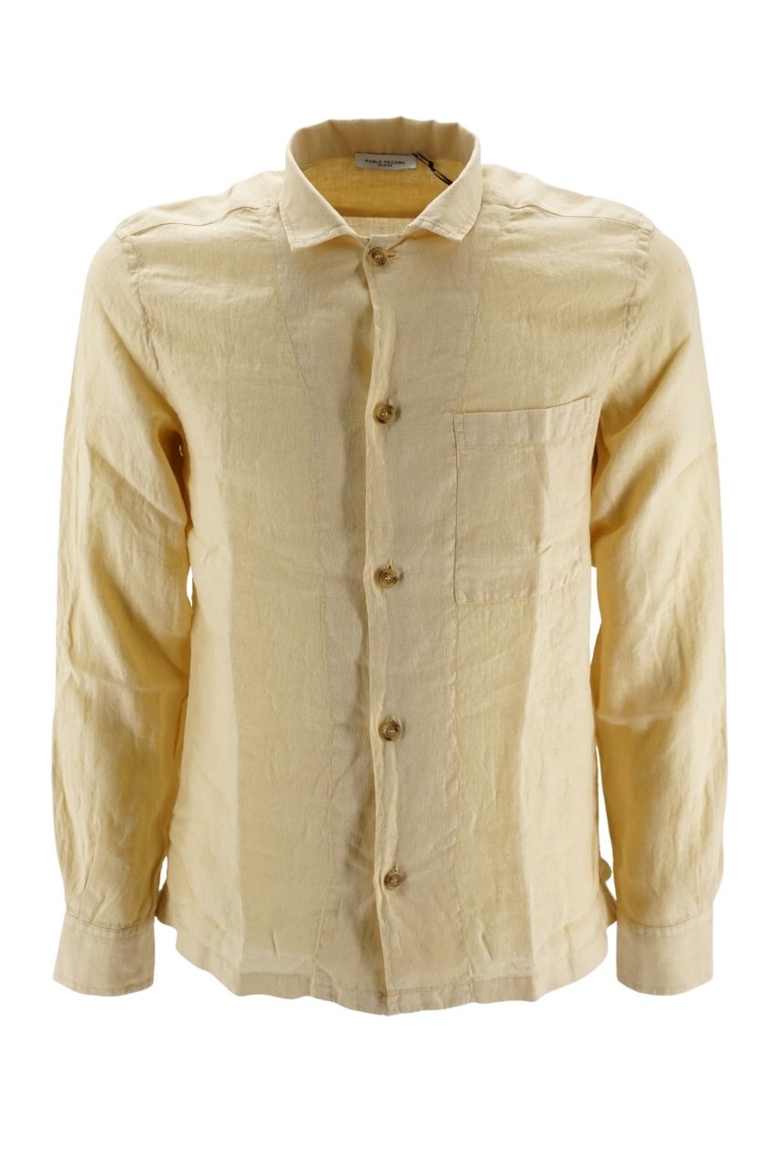 Camicia Paolo Pecora in Lino / Giallo - Ideal Moda