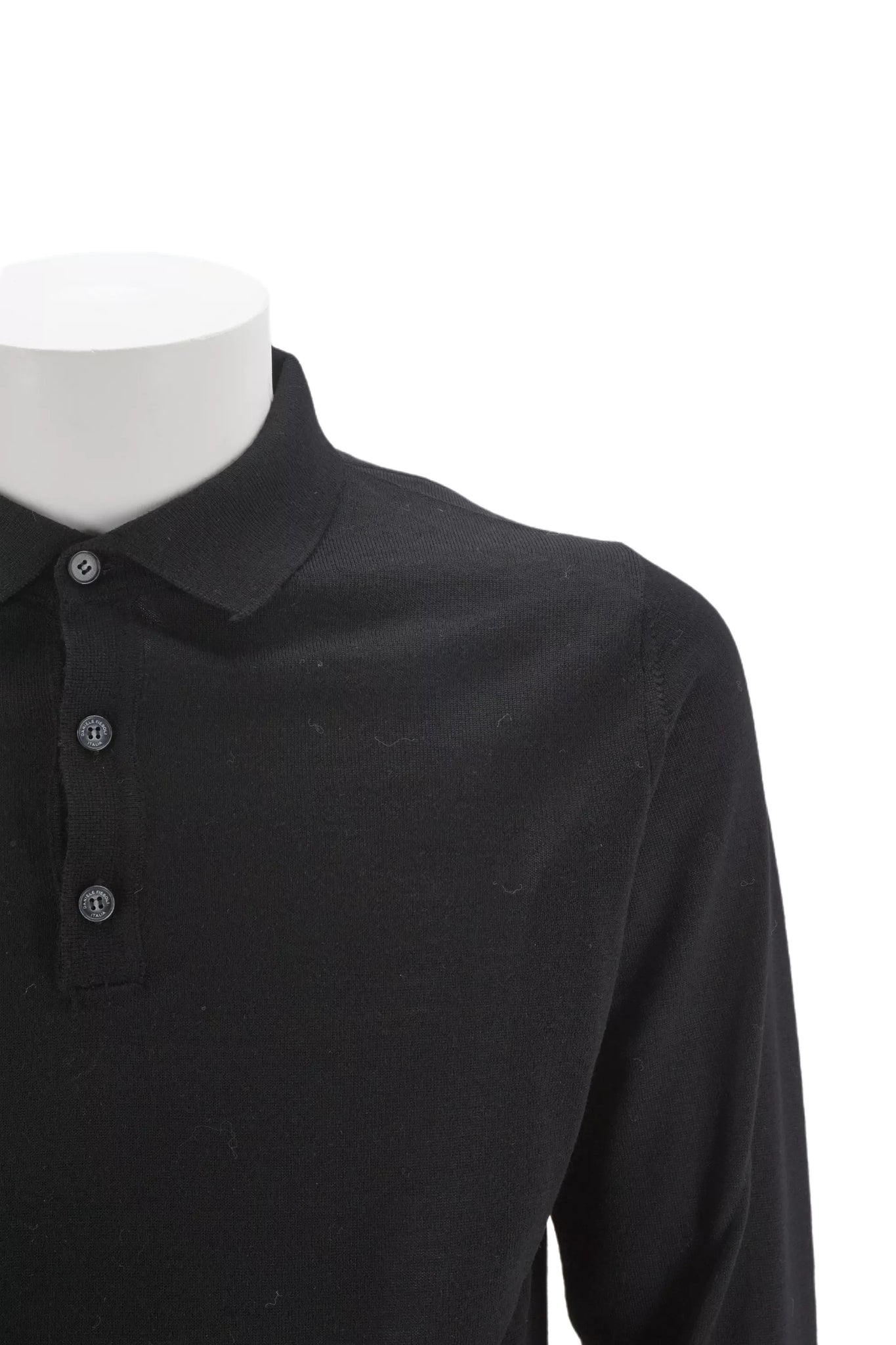 Maglia Polo in Merinos Daniele Fiesoli / Nero - Ideal Moda
