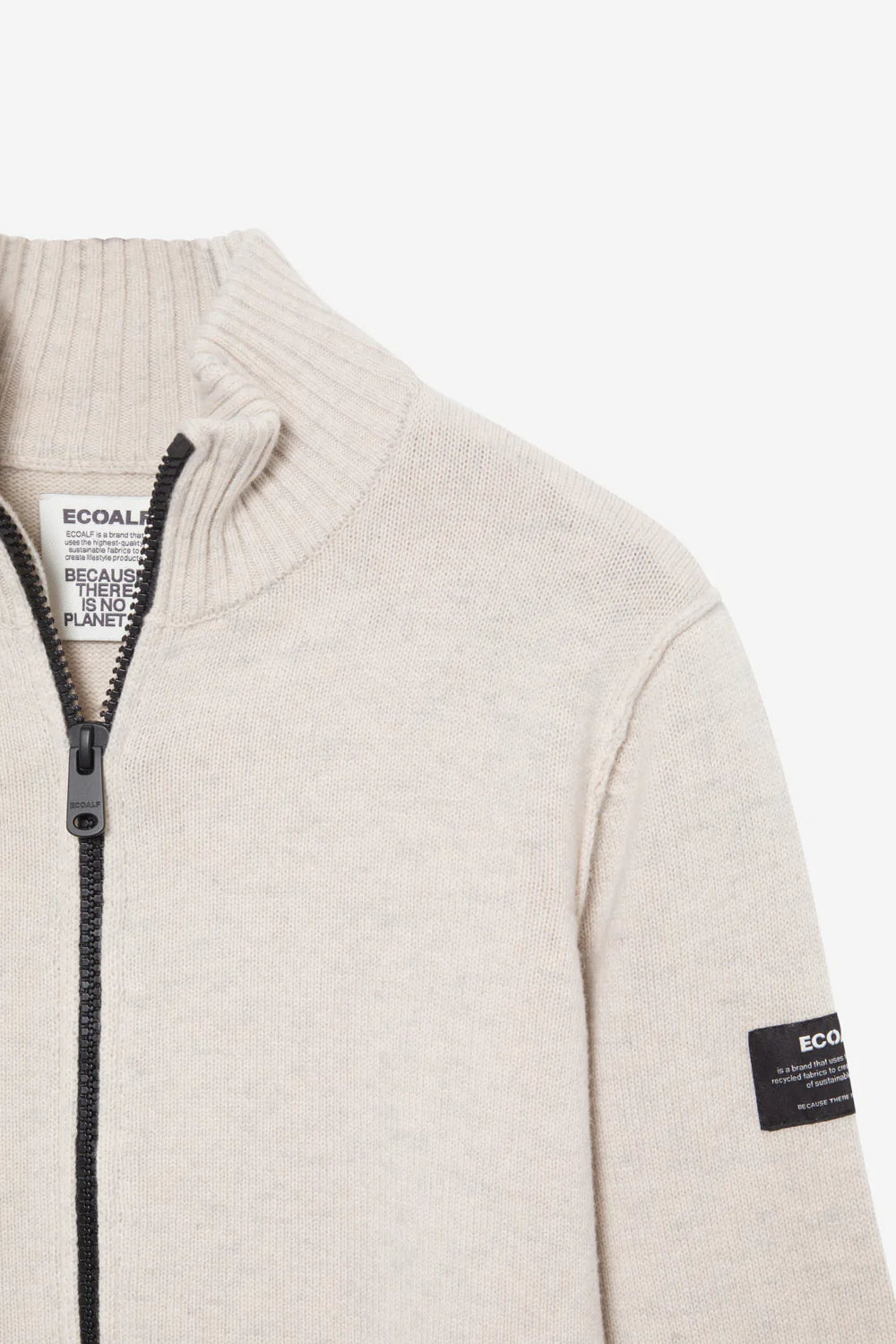 Maglia con Zip Ecoalf / Beige - Ideal Moda
