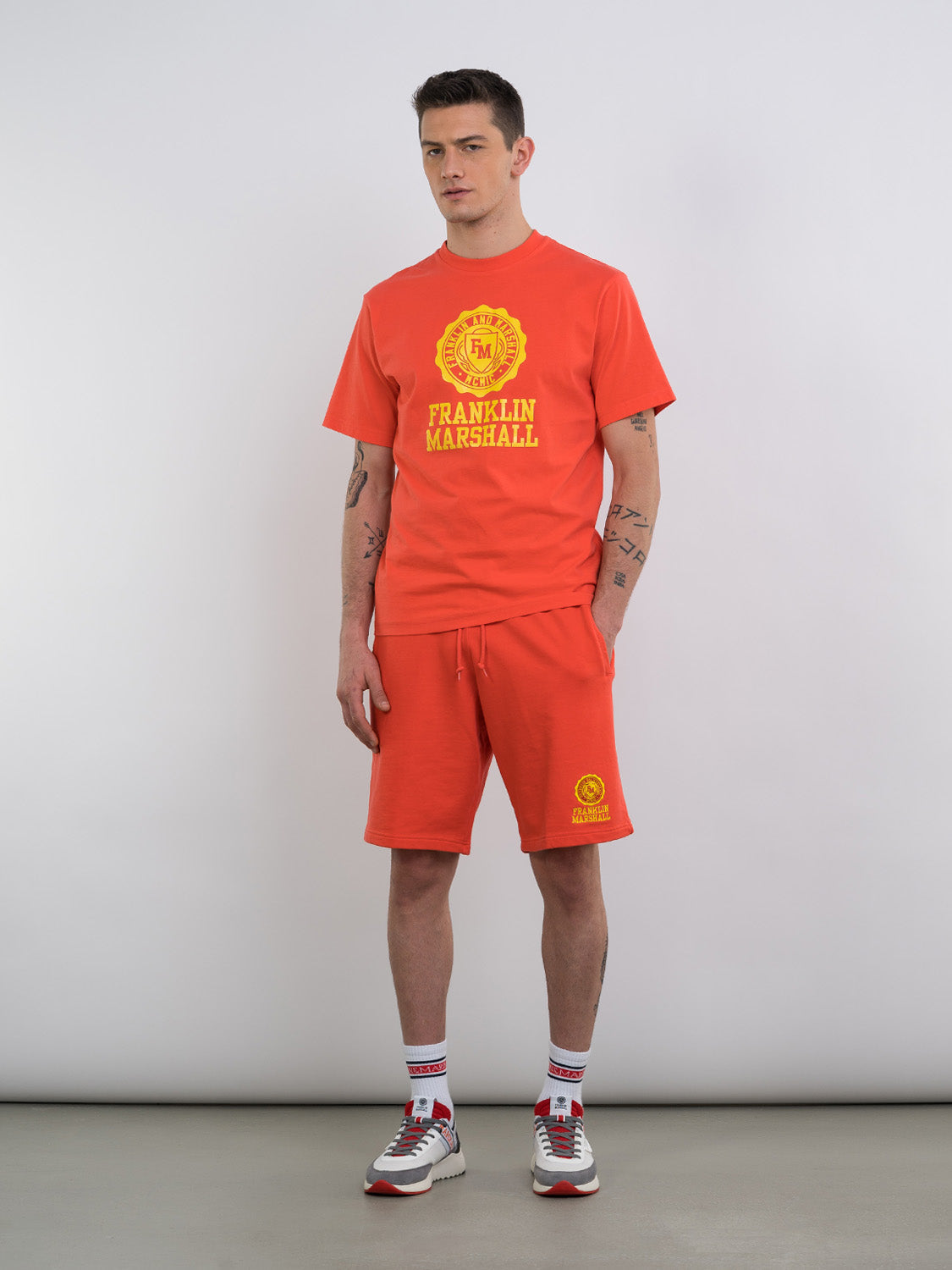T-Shirt Franklin & Marshall con Logo / Arancione - Ideal Moda
