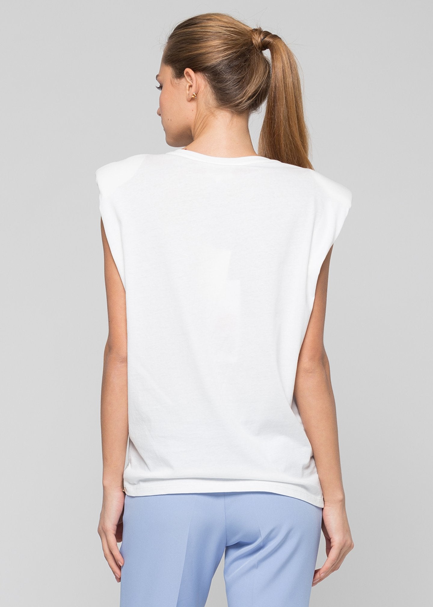 T-shirt con applicazioni / Bianco - Ideal Moda