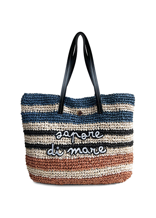Borsa Formentera con Scritta Le Pandorine / Marrone - Ideal Moda