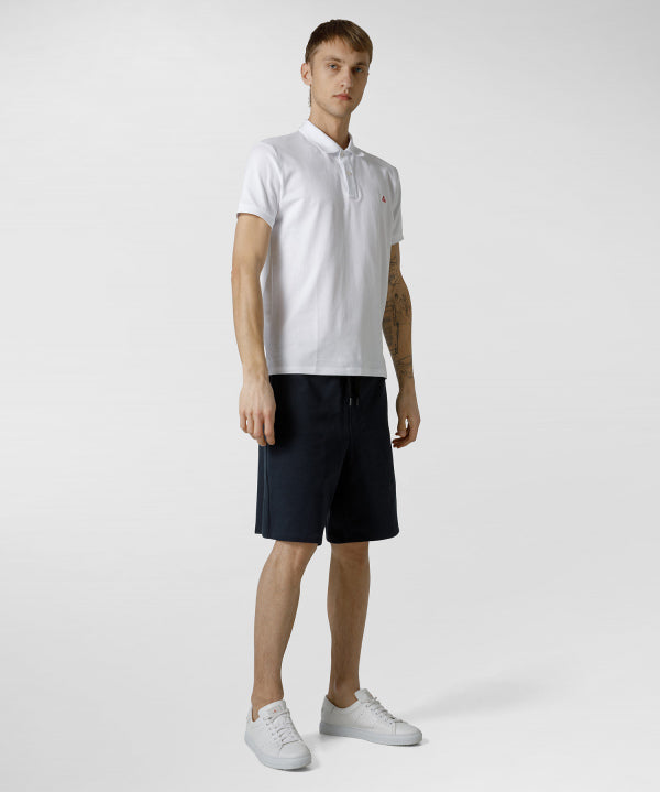 Polo Peuterey in Piquet di Cotone / Bianco - Ideal Moda