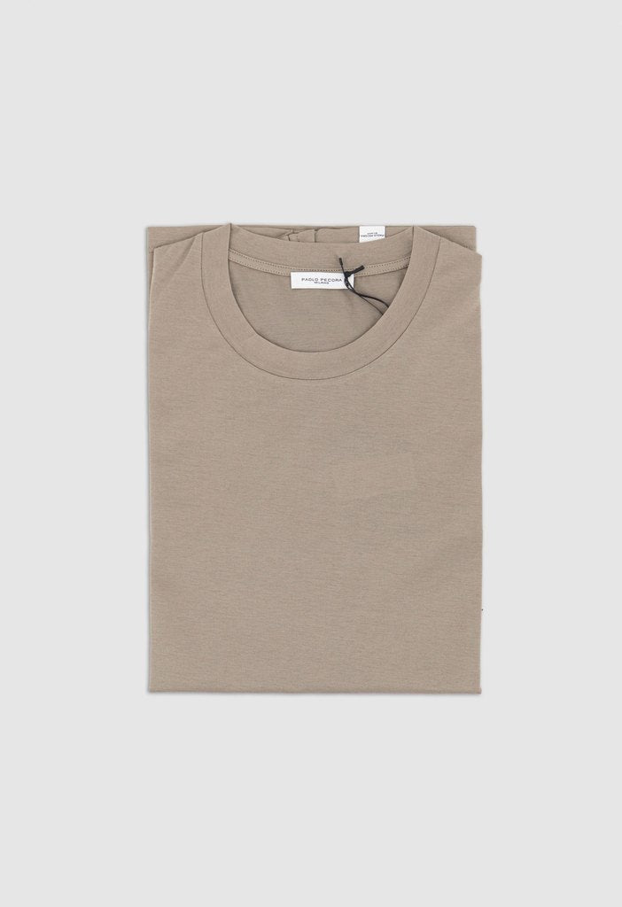 T-shirt basic / Beige - Ideal Moda