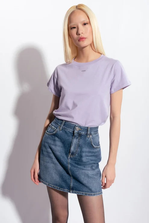 T-Shirt con Logo Pinko / Viola - Ideal Moda