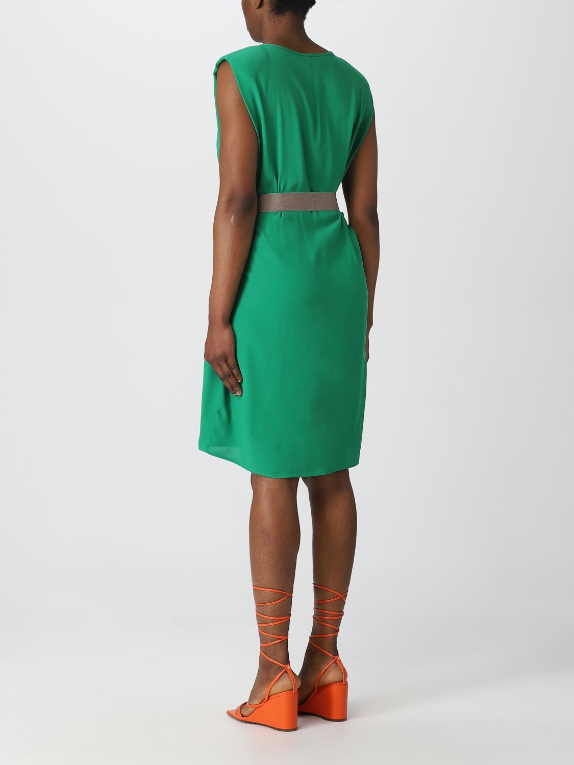 Abito Tubino con Cintura Pinko / Verde - Ideal Moda