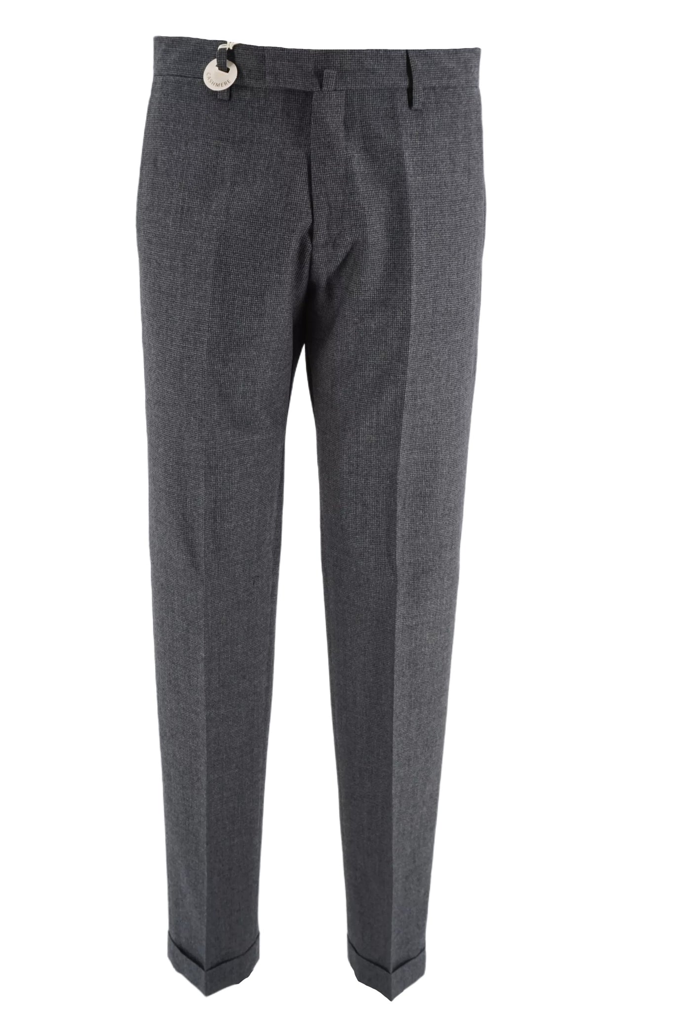 Pantalone a Fantasia in Lana e Cachemire Briglia / Grigio - Ideal Moda
