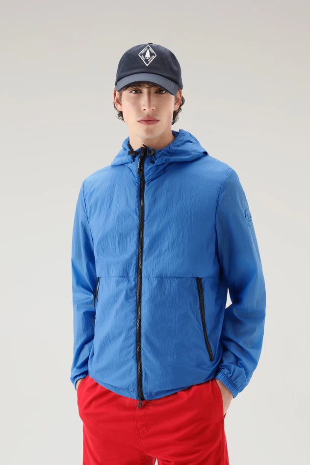 Giacca a Vento in Nylon Woolrich / Azzurro - Ideal Moda