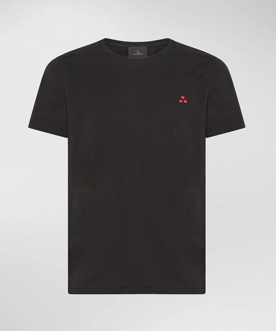 T-Shirt con Logo Ricamato Peuterey / Nero - Ideal Moda