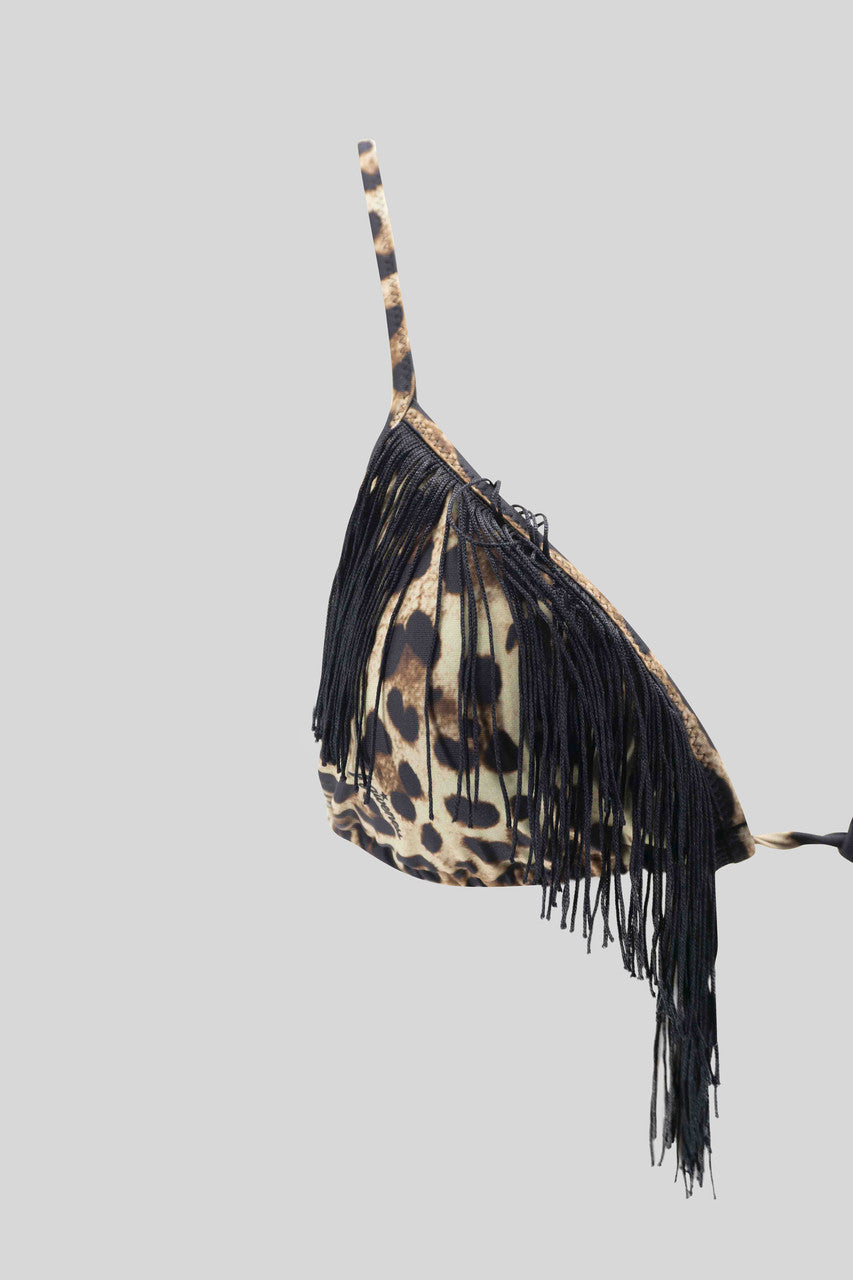 Bikini Triangolo Leopard / Marrone - Ideal Moda