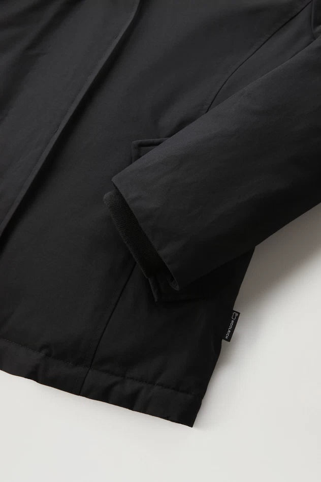 Arctic Parka Corto con Pelliccia Woolrich / Nero - Ideal Moda