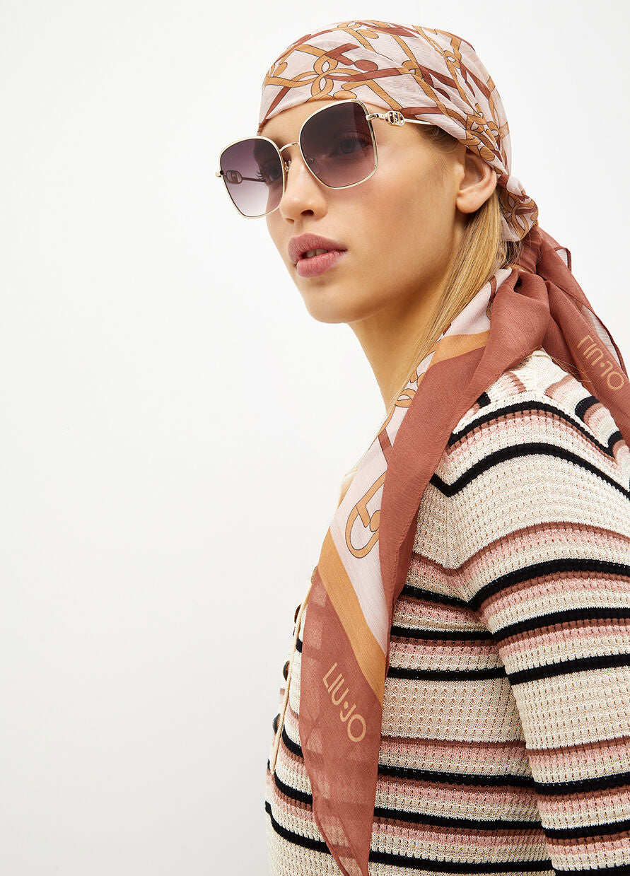 Foulard con Logo Liu Jo / Beige - Ideal Moda