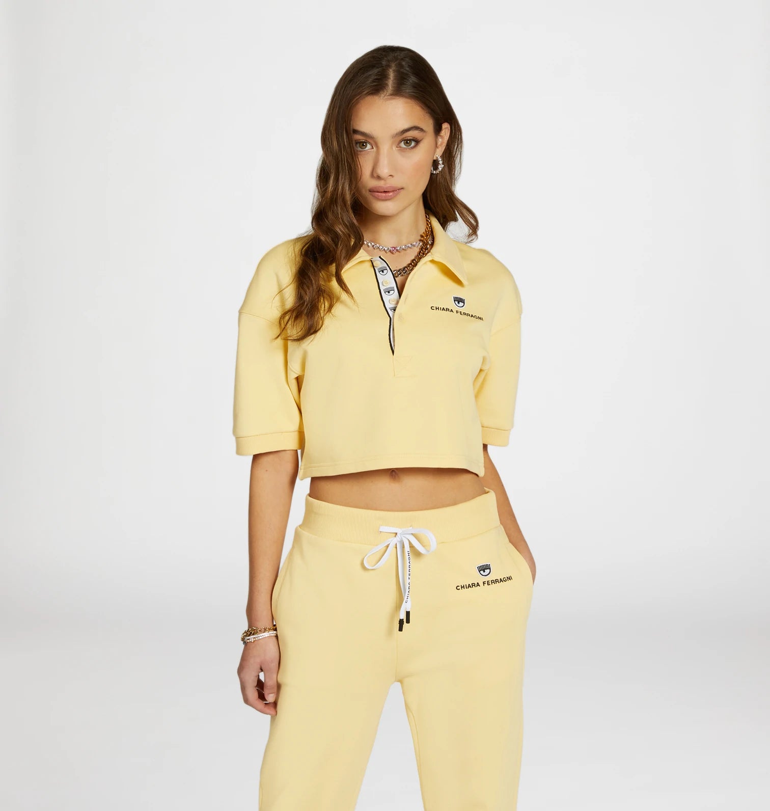 Polo Chiara Ferragni con Logo / Giallo - Ideal Moda