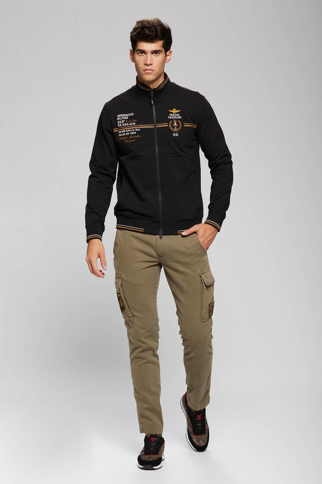 Felpa Aeronautica Militare in Cotone / Nero - Ideal Moda